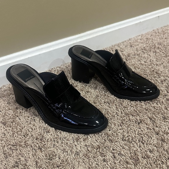 Dolce Vita Shoes - NEW Dolce Vita Glossy Black Block Heel Mules size 7.5